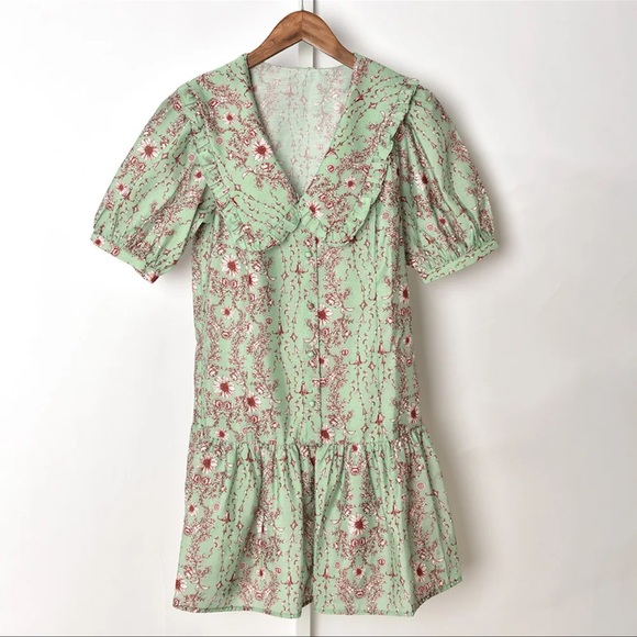 Sandro green short dress - Picture 1 of 5